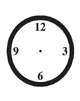 Image of blank clock for recording  when medicine is taken.